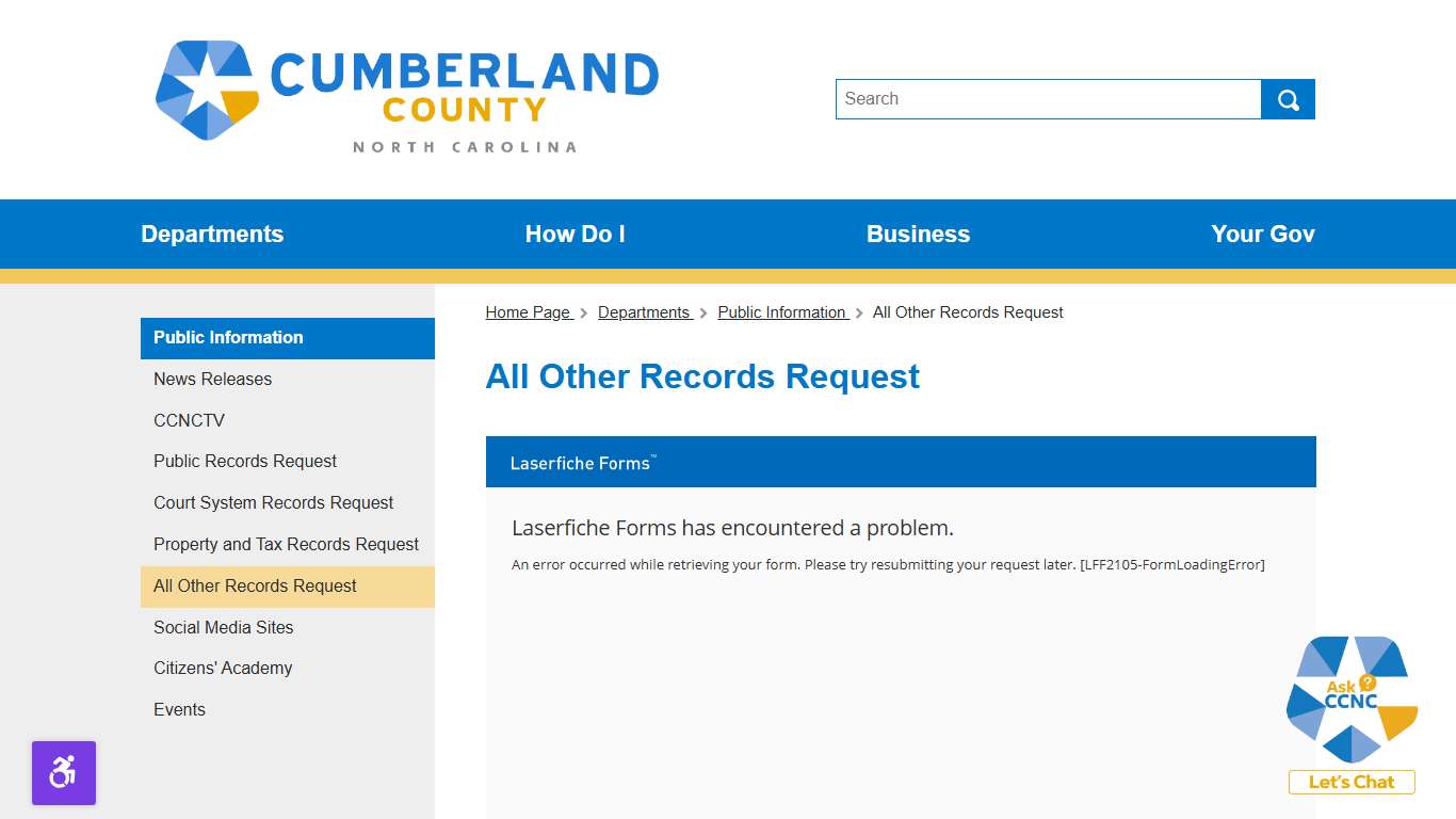 All Other Records Request