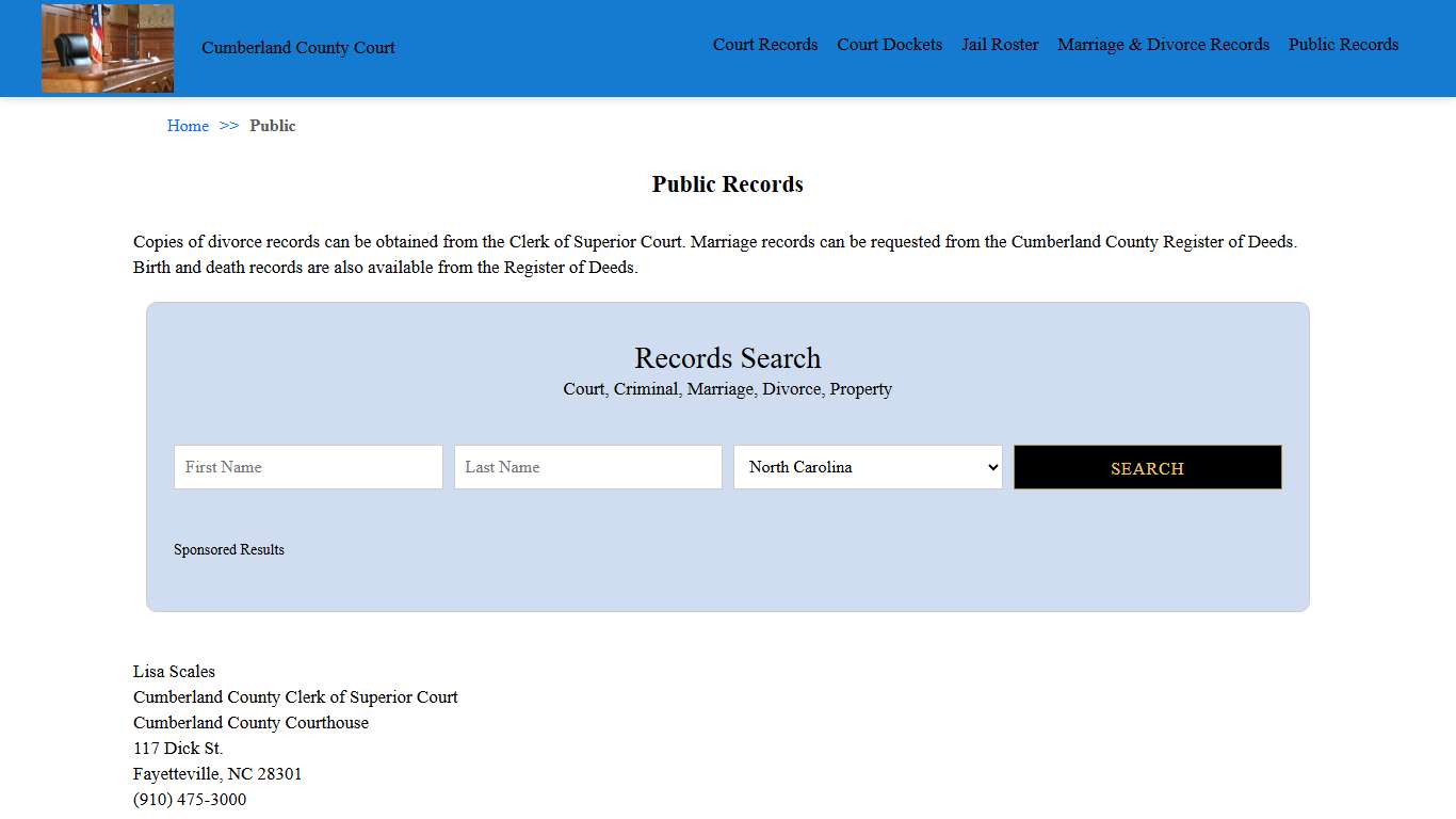 Public Records | Cumberland County Court
